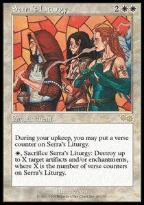 Serra's Liturgy⁣ - Urza's Saga⁣ (Rare)⁣ [49]