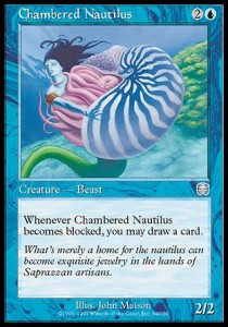 Chambered Nautilus⁣ - Mercadian Masques⁣ (Uncommon)⁣ [64]