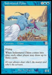 Indentured Djinn⁣ - Mercadian Masques⁣ (Uncommon)⁣ [85]