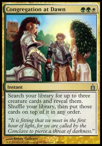Congregation at Dawn⁣ - Ravnica: City of Guilds⁣ (Uncommon)⁣ [198]
