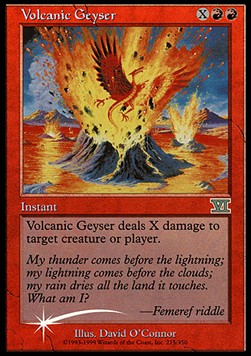 Volcanic Geyser⁣ - Friday Night Magic Promos⁣ (Uncommon)