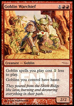 Goblin Warchief (V.1)⁣ - Friday Night Magic Promos⁣ (Rare)