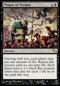 Plague of Vermin⁣ - Shadowmoor⁣ (Rare)⁣ [73]