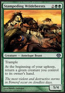 Stampeding Wildebeests⁣ - Duel Decks: Garruk vs. Liliana⁣ (Uncommon)⁣ [9]