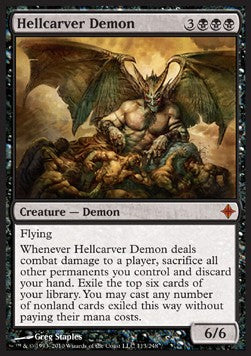 Hellcarver Demon⁣ - Rise of the Eldrazi⁣ (Mythic)⁣ [113]