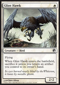 Glint Hawk⁣ - Scars of Mirrodin⁣ (Common)⁣ [10]