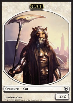 Cat Token (White 2/2)⁣ - Scars of Mirrodin⁣ (Token)⁣ [T01]
