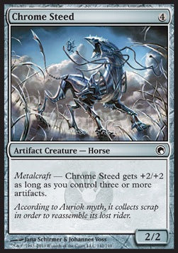 Chrome Steed⁣ - Scars of Mirrodin⁣ (Common)⁣ [142]