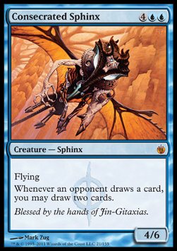 Consecrated Sphinx⁣ - Mirrodin Besieged⁣ (Mythic)⁣ [21]
