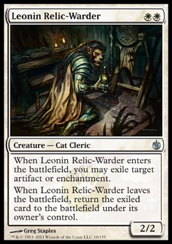 Leonin Relic-Warder⁣ - Mirrodin Besieged⁣ (Uncommon)⁣ [10]