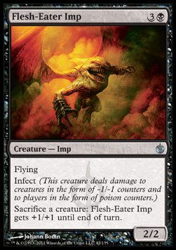 Flesh-Eater Imp⁣ - Mirrodin Besieged⁣ (Uncommon)⁣ [42]