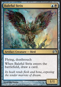 Baleful Strix⁣ - Planechase 2012⁣ (Uncommon)⁣ [82]