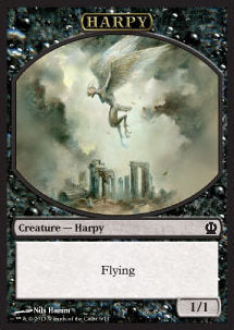 Harpy Token (Black 1/1)⁣ - Theros⁣ (Token)⁣ [T6]
