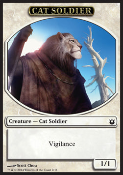 Cat Soldier Token (White 1/1) - Born of the Gods (Token) [BNG-T2]