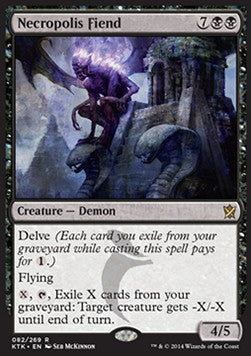 Necropolis Fiend⁣ - Khans of Tarkir⁣ (Rare)⁣ [82]