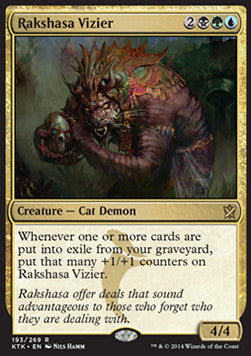 Rakshasa Vizier⁣ - Khans of Tarkir⁣ (Rare)⁣ [193]