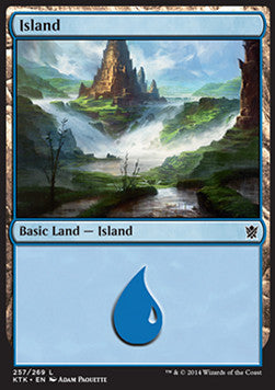Island (V.4)⁣ - Khans of Tarkir⁣ (Land)⁣ [257]