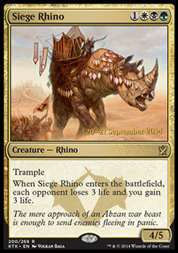 Siege Rhino⁣ - Khans of Tarkir: Promos⁣ (Rare)