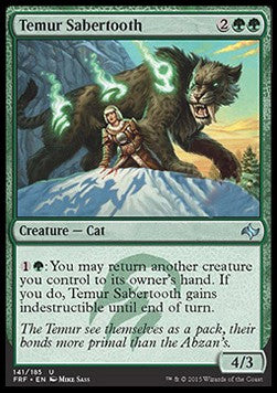 Temur Sabertooth⁣ - Fate Reforged⁣ (Uncommon)⁣ [141]