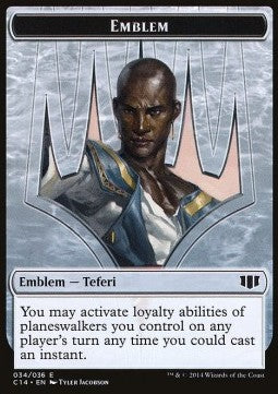 Teferi, Temporal Archmage Emblem / Zombie Token (U */*) - Commander 2014 (Token) [C14-T 34/11]