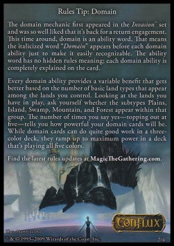Rules Tip: Domain⁣ - Conflux⁣ (Tip Card)⁣ [R2]