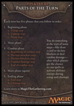 Rules Tip: Parts of the Turn⁣ - Magic 2010⁣ (Tip Card)⁣ [R3]