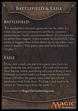Rules Tip: Battlefield & Exile⁣ - Magic 2010⁣ (Tip Card)⁣ [R4]