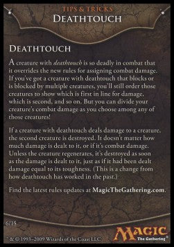 Rules Tip: Deathtouch⁣ - Magic 2010⁣ (Tip Card)⁣ [R6]