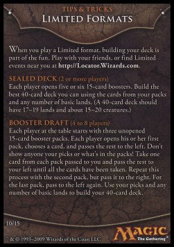 Rules Tip: Limited Formats⁣ - Magic 2010⁣ (Tip Card)⁣ [R10]