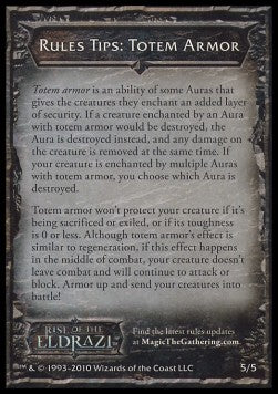 Rules Tip: Totem Armor⁣ - Rise of the Eldrazi⁣ (Tip Card)⁣ [R5]