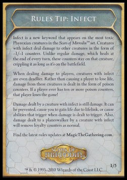 Rules Tip: Infect⁣ - Scars of Mirrodin⁣ (Tip Card)⁣ [R1]