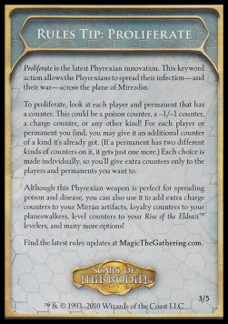 Rules Tip: Proliferate⁣ - Scars of Mirrodin⁣ (Tip Card)⁣ [R3]
