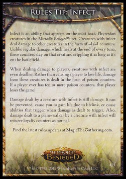 Rules Tip: Infect⁣ - Mirrodin Besieged⁣ (Tip Card)⁣ [R4]