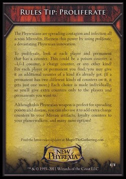 Rules Tip: Proliferate⁣ - New Phyrexia⁣ (Tip Card)⁣ [R4]