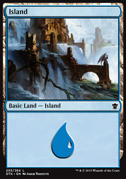 Island (V.3)⁣ - Dragons of Tarkir⁣ (Land)⁣ [255]
