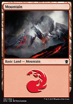 Mountain (V.3)⁣ - Dragons of Tarkir⁣ (Land)⁣ [261]