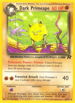 Dark Primeape⁣ - Team Rocket⁣ (Uncommon)⁣ [43]