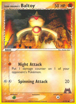 Team Magma's Baltoy (Fighting) (Night Attack)⁣ - EX Team Magma vs Team Aqua⁣ (Common)⁣ [61]