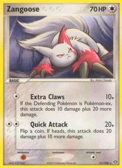 Zangoose⁣ - EX Emerald⁣ (Rare)⁣ [21]
