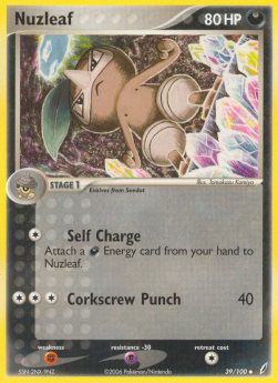 Nuzleaf⁣ - EX Crystal Guardians⁣ (Uncommon)⁣ [39]