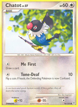Chatot Lv.27 - Diamond & Pearl (Common) [DP-74]