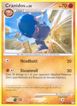 Cranidos Lv.24⁣ - Mysterious Treasures⁣ (Uncommon)⁣ [43]