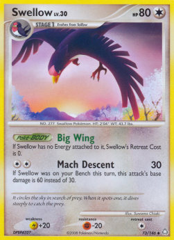 Swellow Lv.30⁣ - Legends Awakened⁣ (Uncommon)⁣ [73]