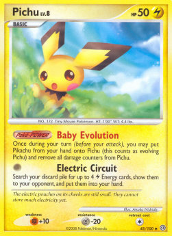 Pichu Lv.8⁣ - Stormfront⁣ (Uncommon)⁣ [45]