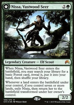Nissa, Vastwood Seer // Nissa, Sage Animist⁣ - Magic Origins: Promos⁣ (Mythic)⁣ [189]