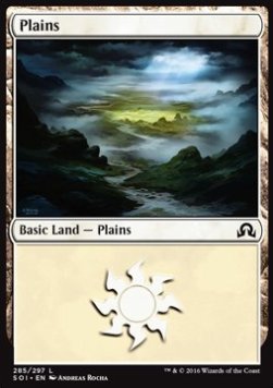 Plains (V.3)⁣ - Shadows over Innistrad⁣ (Land)⁣ [285]