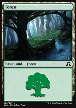 Forest (V.2)⁣ - Shadows over Innistrad⁣ (Land)⁣ [296]
