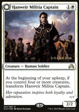 Hanweir Militia Captain / Westvale Cult Leader⁣ - Shadows over Innistrad: Promos⁣ (Rare)⁣ [21]
