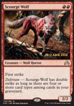 Scourge Wolf⁣ - Shadows over Innistrad: Promos⁣ (Rare)⁣ [179]