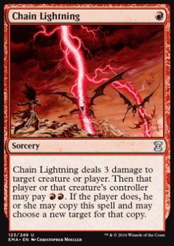 Chain Lightning⁣ - Eternal Masters⁣ (Uncommon)⁣ [123]